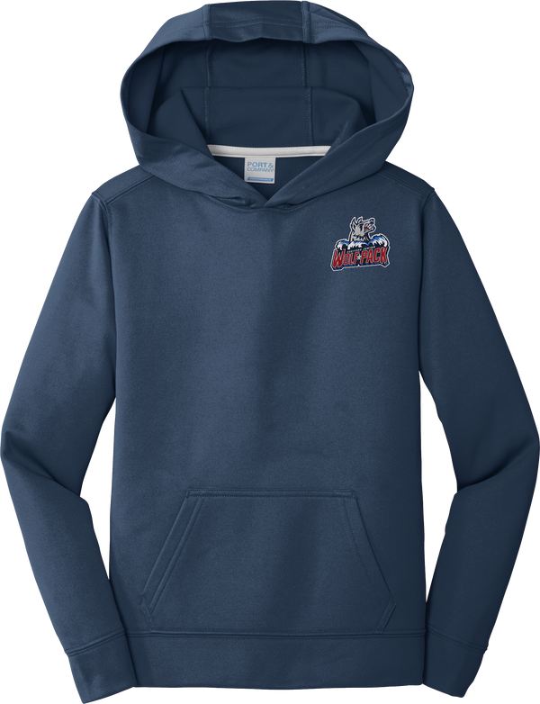 Hartford Jr. Wolfpack Youth Performance Fleece Pullover Hooded Sweatshirt