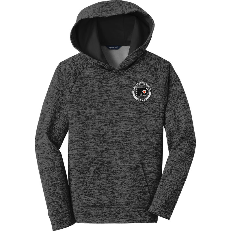 Philadelphia Flyers Elite Youth PosiCharge Electric Heather Fleece Hooded Pullover