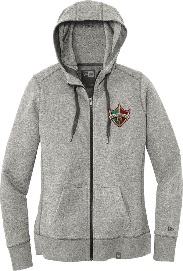 Delaware Ducks New Era Ladies French Terry Full-Zip Hoodie