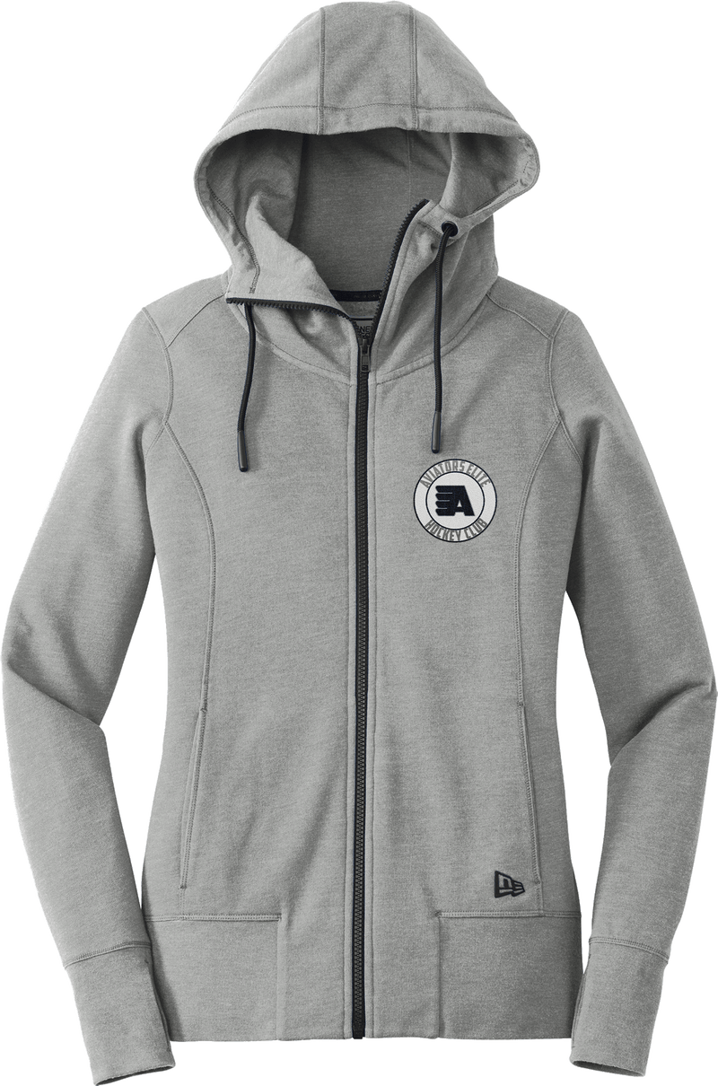 Aspen Aviators New Era Ladies Tri-Blend Fleece Full-Zip Hoodie