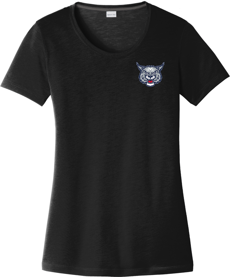 CT Bobcats Ladies PosiCharge Competitor Cotton Touch Scoop Neck Tee