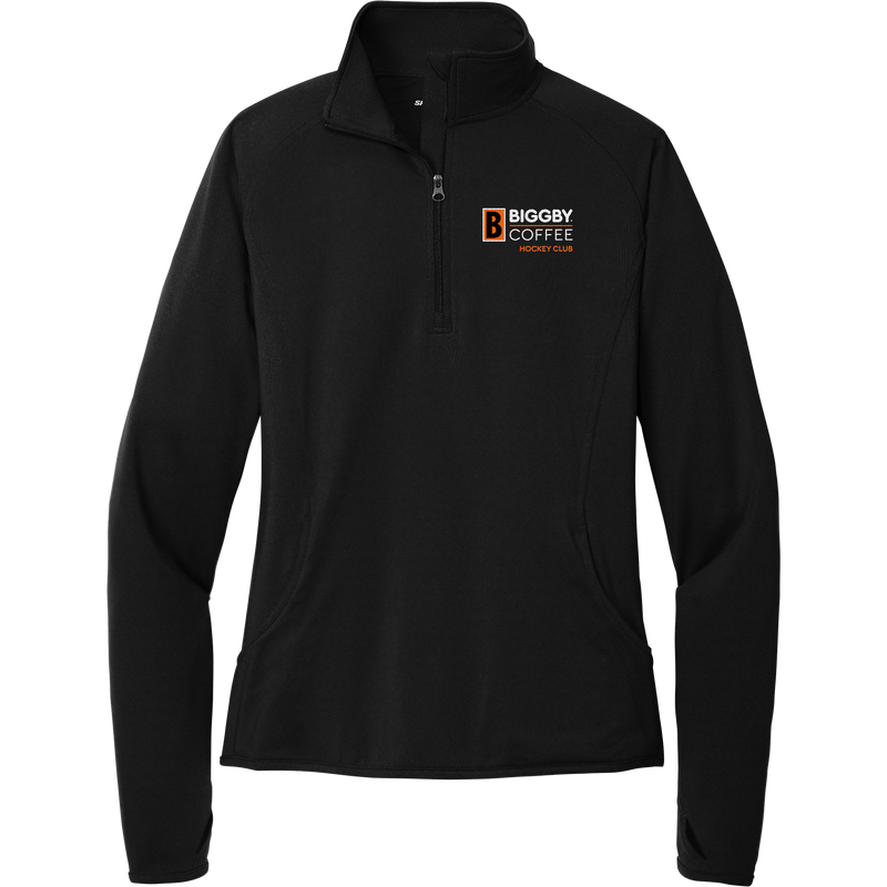 Biggby Coffee Hockey Club Ladies Sport-Wick Stretch 1/4-Zip Pullover