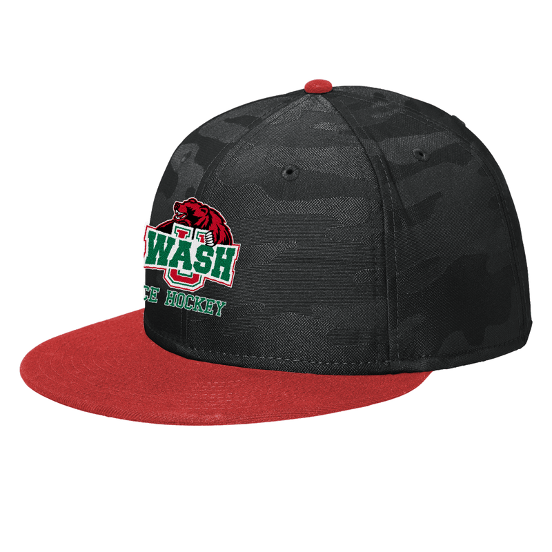 Wash U New Era Camo Flat Bill Snapback Cap