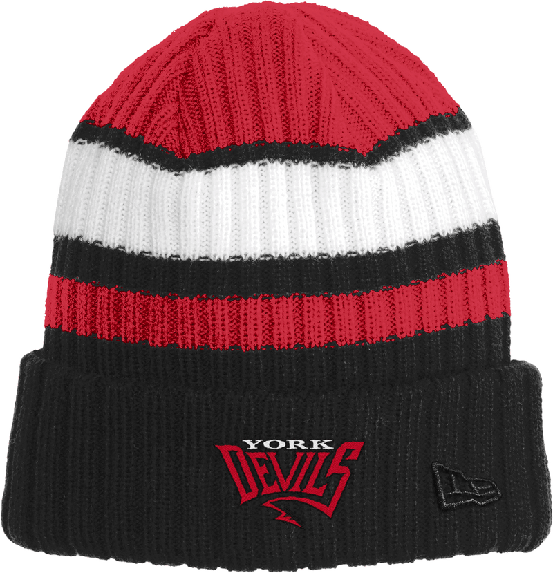 York Devils New Era Ribbed Tailgate Beanie