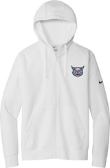 CT Bobcats Nike Club Fleece Sleeve Swoosh Full-Zip Hoodie