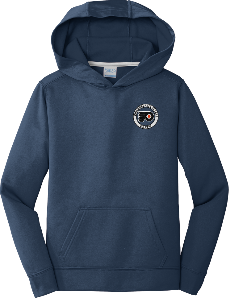 Philadelphia Flyers Elite Youth Performance Fleece Pullover Hooded Sweatshirt