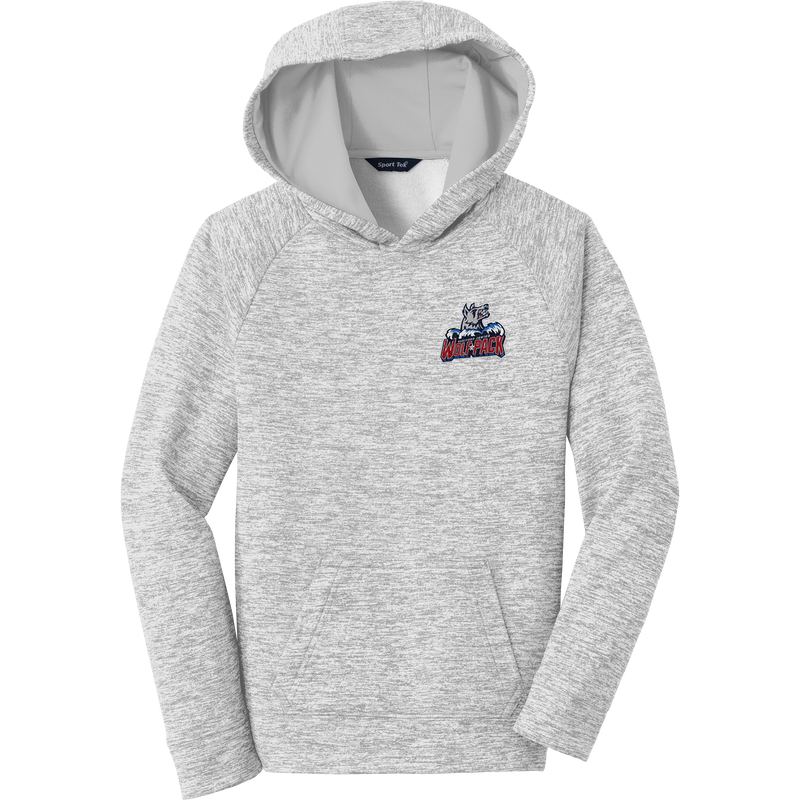 Hartford Jr. Wolfpack Youth PosiCharge Electric Heather Fleece Hooded Pullover